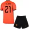 Maglia Paesi Bassi Frenkie de Jong 21 Bambino Gara Home Mondiali 2026