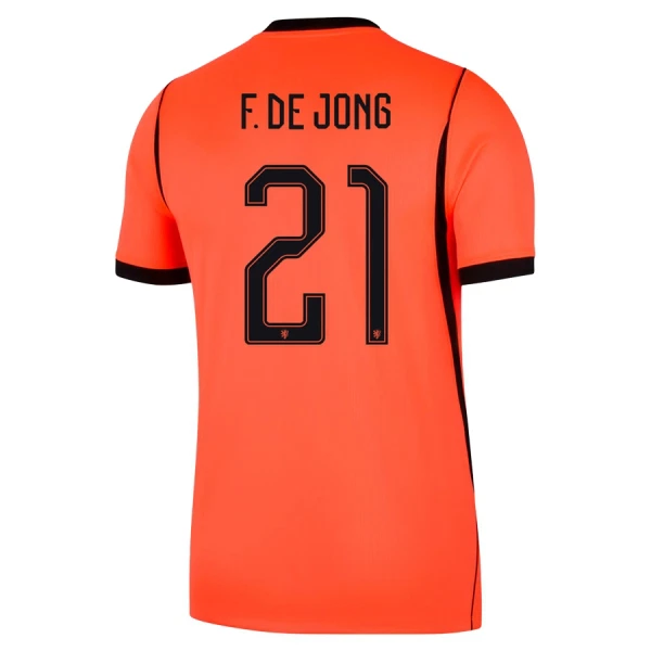 Maglia Paesi Bassi Frenkie de Jong 21 Bambino Gara Home Mondiali 2026