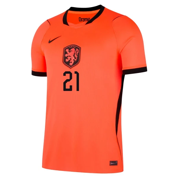 Maglia Paesi Bassi Frenkie de Jong 21 Bambino Gara Home Mondiali 2026