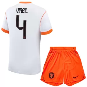 Maglia Paesi Bassi Virgil van Dijk 4 Bambino Gara Away Mondiali 2026