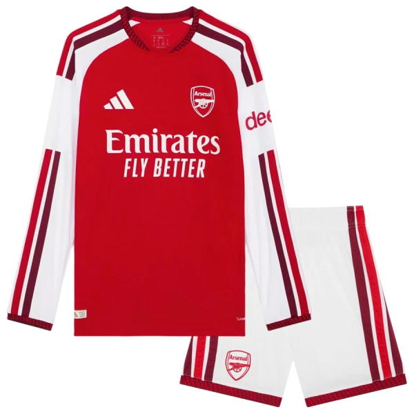 Maglia Arsenal Bambino Gara Home 2026/27 Maniche Lunghe Maglia Arsenal Bambino Gara Home 2026/27 Maniche Lunghe