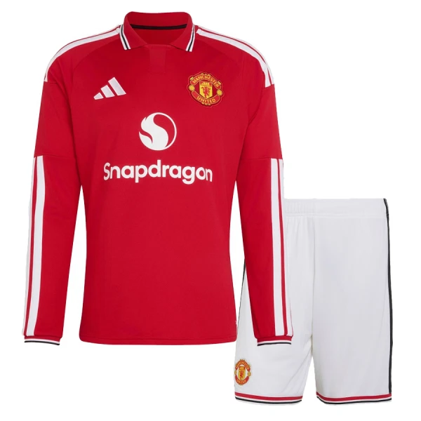 Maglia Manchester United Bambino Gara Home 2026/27 Maniche Lunghe Maglia Manchester United Bambino Gara Home 2026/27 Maniche Lunghe