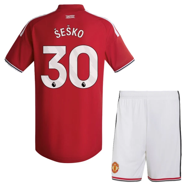 Maglia Manchester United Sesko 30 Bambino Gara Home 2026/27 Maglia Manchester United Sesko 30 Bambino Gara Home 2026/27