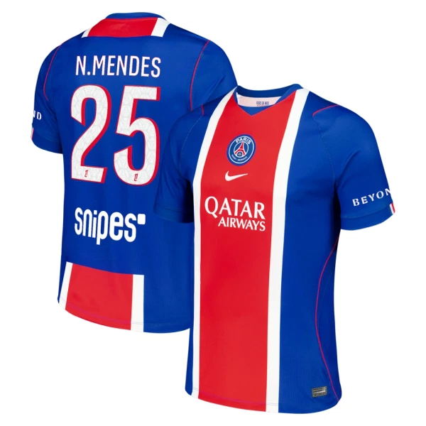 Maglia Paris Saint-Germain Nuno Mendes 25 Gara Home 2026/27