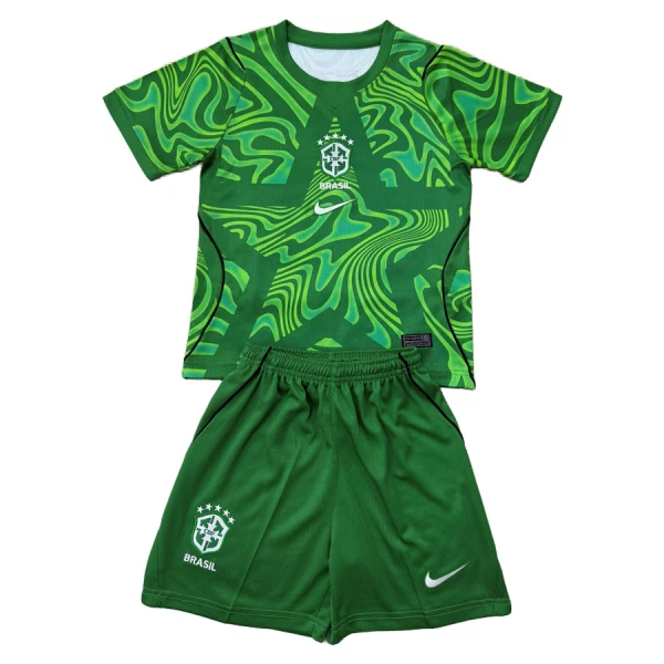 Maglia Portiere Brasile Bambino Gara Home Mondiali 2026 Verde
