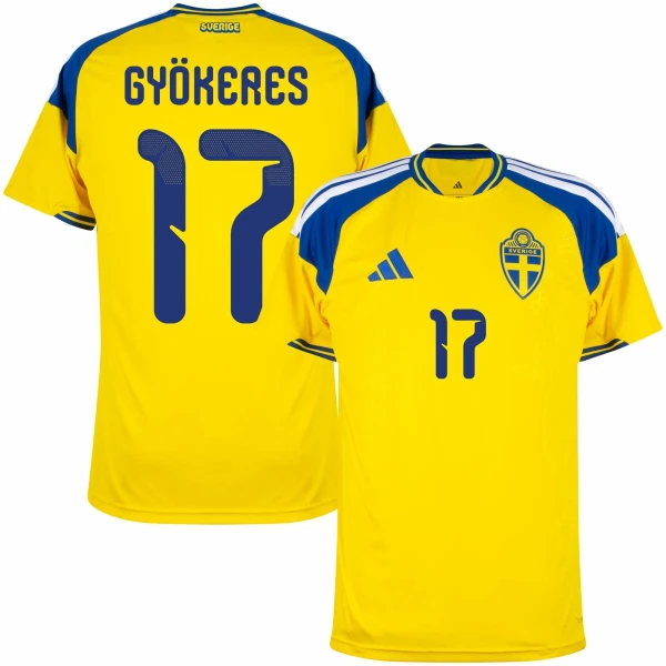 Maglia Svezia Gyokeres 17 Gara Home Mondiali 2026 Maglia Svezia Gyokeres 17 Gara Home Mondiali 2026