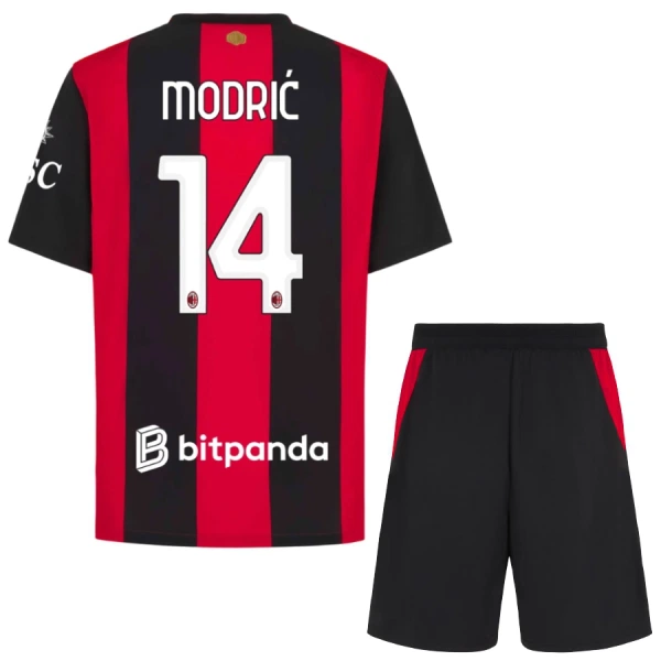 Maglia AC Milan Luka Modrić 14 Bambino Gara Home 2026/27 Maglia AC Milan Luka Modrić 14 Bambino Gara Home 2026/27