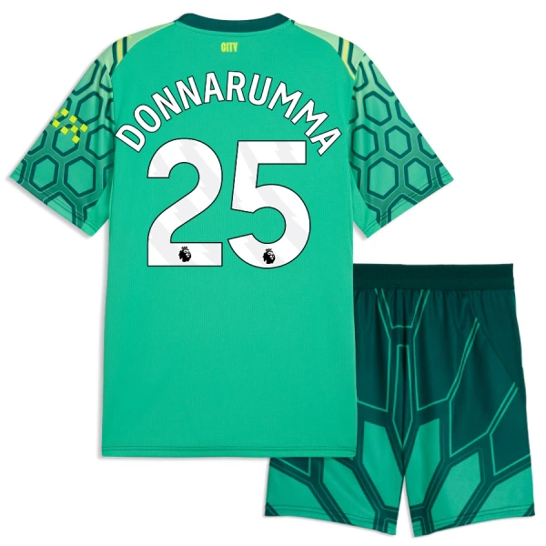 Maglia Portiere Manchester City Gianluigi Donnarumma 25 Bambino Gara Home 2026/27 Verde Maglia Portiere Manchester City Gianluigi Donnarumma 25 Bambino Gara Home 2026/27 Verde