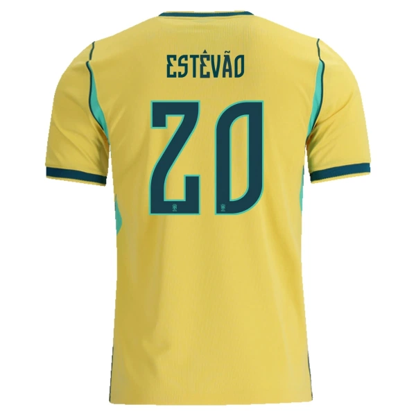 Maglia Brasile Estevao 20 Gara Home Mondiali 2026