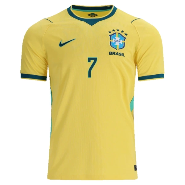 Maglia Brasile Vinicius Junior 7 Gara Home Mondiali 2026