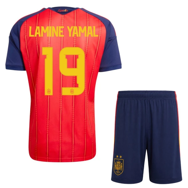 Maglia Spagna 2 Stars Lamine Yamal 19 Bambino Gara Home Mondiali 2026