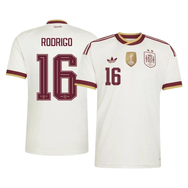 Maglia Spagna 2 Stars Rodrigo Hernández 16 Gara Away Mondiali 2026 Maglia Spagna 2 Stars Rodrigo Hernández 16 Gara Away Mondiali 2026