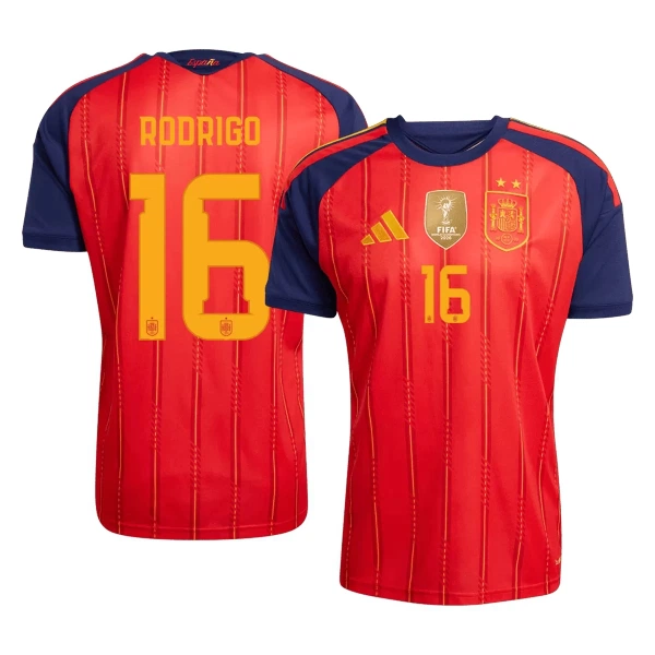 Maglia Spagna 2 Stars Rodrigo Hernández 16 Gara Home Mondiali 2026 Maglia Spagna 2 Stars Rodrigo Hernández 16 Gara Home Mondiali 2026