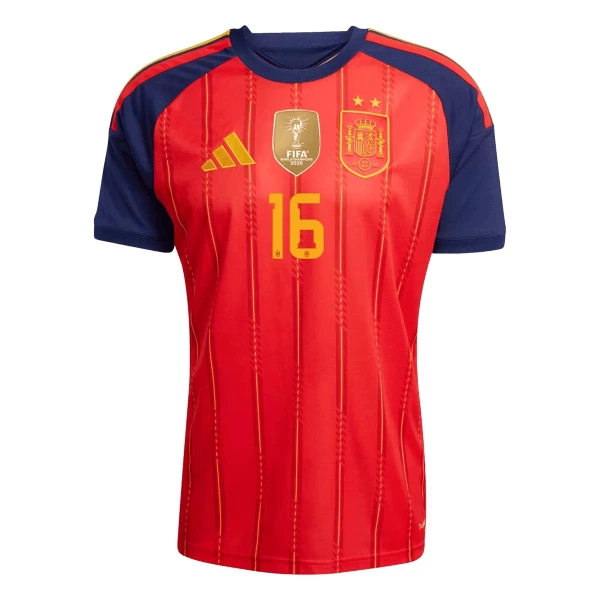 Maglia Spagna 2 Stars Rodrigo Hernández 16 Gara Home Mondiali 2026
