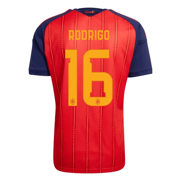 Maglia Spagna 2 Stars Rodrigo Hernández 16 Gara Home Mondiali 2026