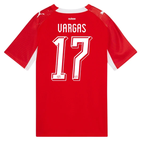 Maglia Svizzera Vargas 17 Gara Home Mondiali 2026 Maglia Svizzera Vargas 17 Gara Home Mondiali 2026