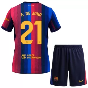 Maglia Barcellona Frenkie de Jong 21 Bambino Gara Home 2026/27