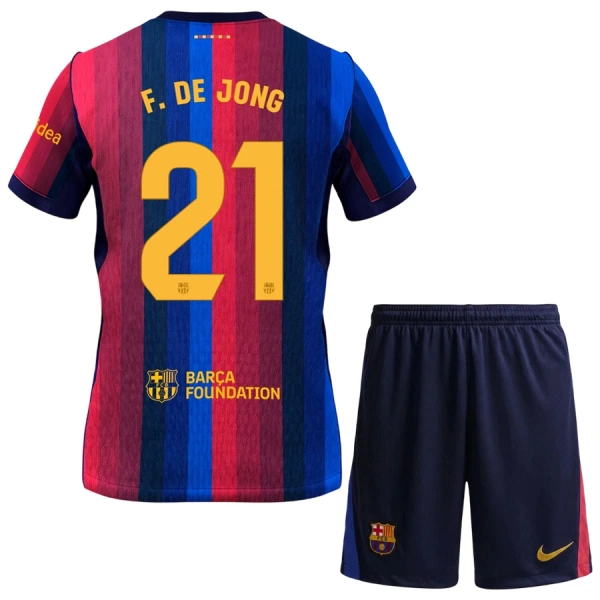 Maglia Barcellona Frenkie de Jong 21 Bambino Gara Home 2026/27