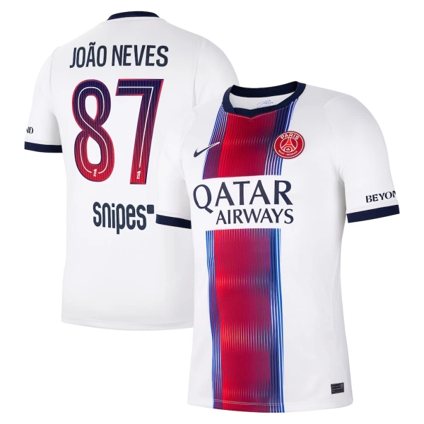 Maglia Paris Saint-Germain Joao Neves 87 Gara Away 2026/27 Maglia Paris Saint-Germain Joao Neves 87 Gara Away 2026/27
