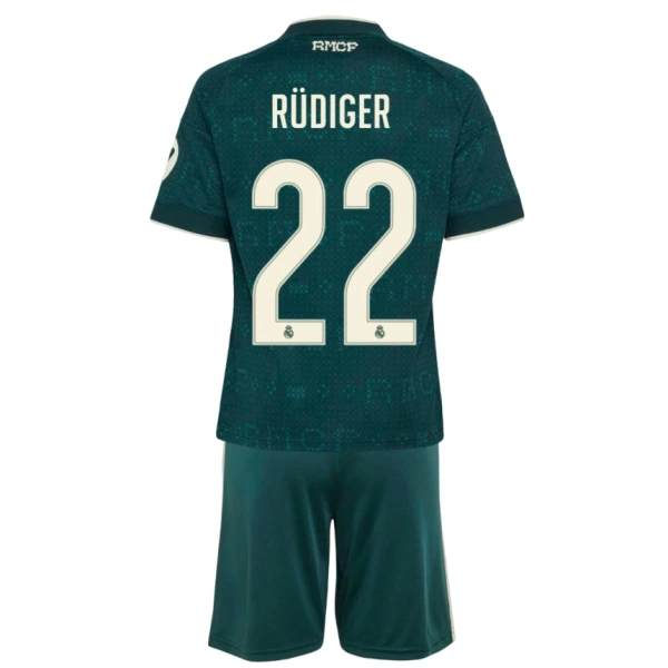 Maglia Real Madrid Antonio Rüdiger 22 Bambino Gara Away 2026/27