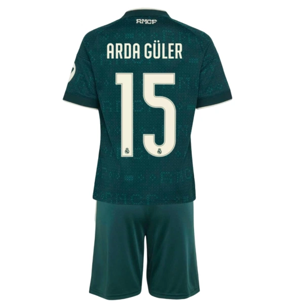 Maglia Real Madrid Arda Güler 15 Bambino Gara Away 2026/27 Maglia Real Madrid Arda Güler 15 Bambino Gara Away 2026/27
