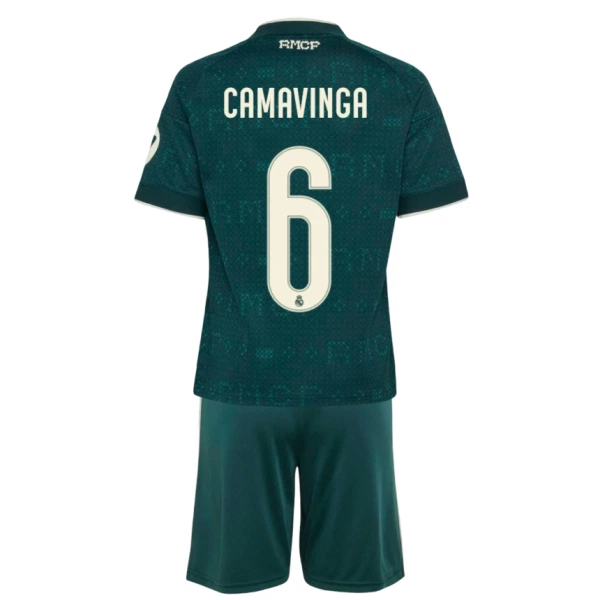 Maglia Real Madrid Eduardo Camavinga 6 Bambino Gara Away 2026/27 Maglia Real Madrid Eduardo Camavinga 6 Bambino Gara Away 2026/27