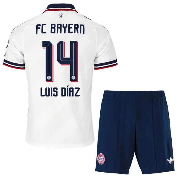 Maglia FC Bayern Monaco Luis Díaz 14 Bambino Gara Away 2026/27 Maglia FC Bayern Monaco Luis Díaz 14 Bambino Gara Away 2026/27