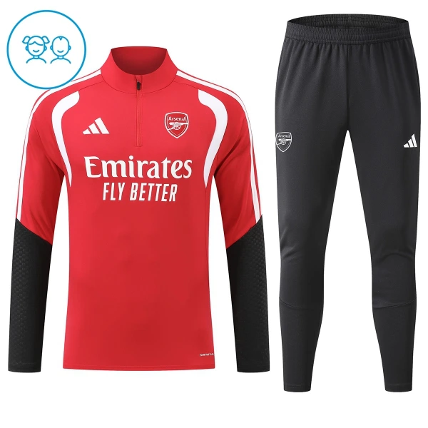 Arsenal Tuta felpata da allenamento Bambino 2026/27 Rosso
