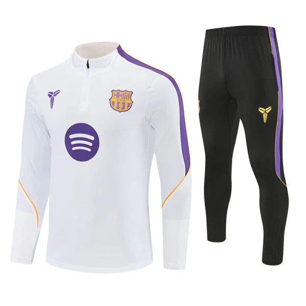 Barcellona Tuta felpata da allenamento 2026/27 Bianco Barcellona Tuta felpata da allenamento 2026/27 Bianco