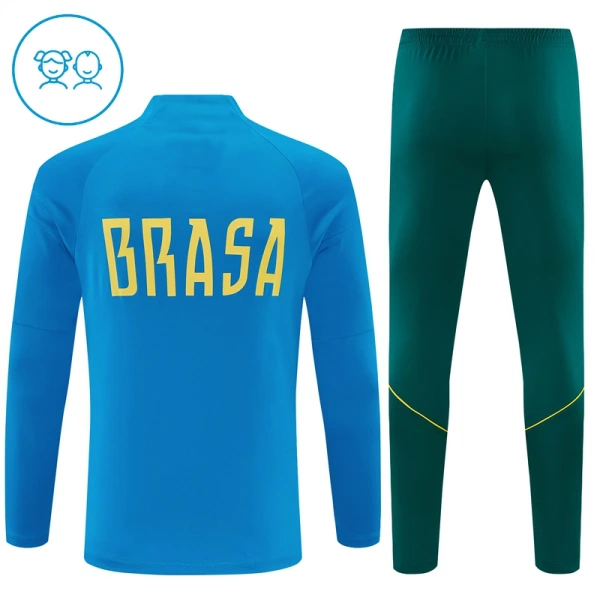 Brasile Tuta felpata da allenamento Bambino 2026/27 Blu