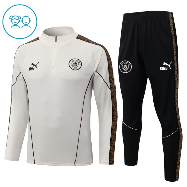 Manchester City Tuta felpata da allenamento Bambino 2026/27 Grigio Manchester City Tuta felpata da allenamento Bambino 2026/27 Grigio