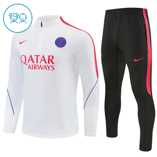 Paris Saint-Germain Tuta felpata da allenamento Bambino 2026/27 Bianco Paris Saint-Germain Tuta felpata da allenamento Bambino 2026/27 Bianco