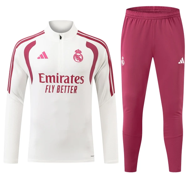 Real Madrid Tuta felpata da allenamento 2026/27 Bianco Real Madrid Tuta felpata da allenamento 2026/27 Bianco