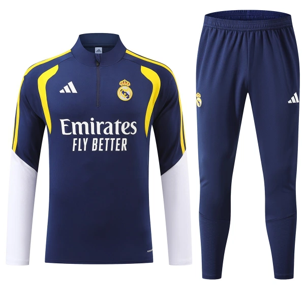 Real Madrid Tuta felpata da allenamento 2026/27 Blu Real Madrid Tuta felpata da allenamento 2026/27 Blu