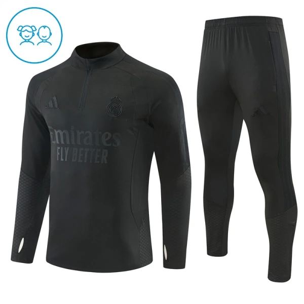 Real Madrid Tuta felpata da allenamento Bambino 2026/27 Nero Real Madrid Tuta felpata da allenamento Bambino 2026/27 Nero