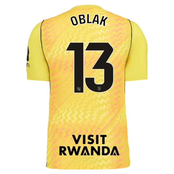 Maglia Portiere Atlético Madrid Jan Oblak 13 2026/27 Giallo Maglia Portiere Atlético Madrid Jan Oblak 13 2026/27 Giallo