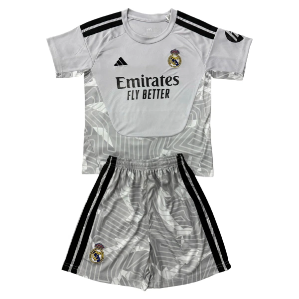Maglia Portiere Real Madrid Bambino 2026/27 Grigio Maglia Portiere Real Madrid Bambino 2026/27 Grigio